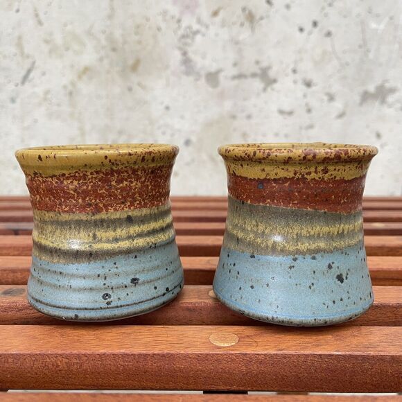 Rare Vintage Wally Schwab Flameware Ceramic Teapot w/ 2 Mugs - Picture 13 of 15